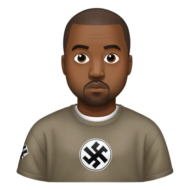 Kanye west with the nazi t shirt  sticker