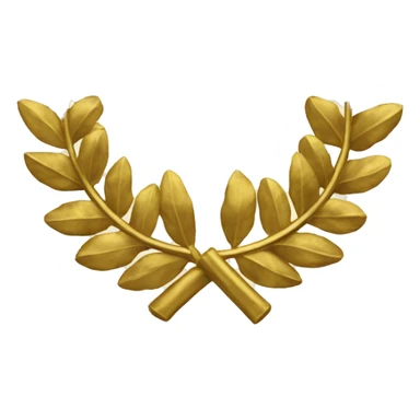 golden laurel wreath with dollar symbols sticker