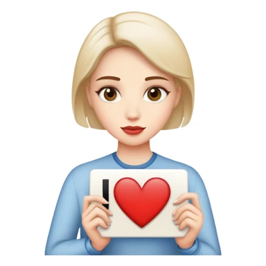 Lady with I love Liam sign sticker