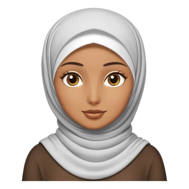 girly hijabi girl with bronzed skin skinny  sticker
