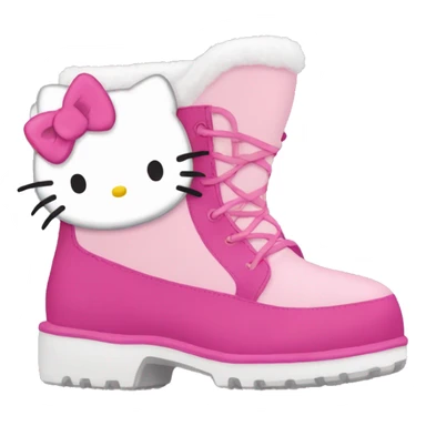 couqette hello kitty with Uggs on  sticker