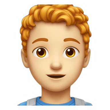 Enfant roux tâche de rousseur yeux bleus sticker