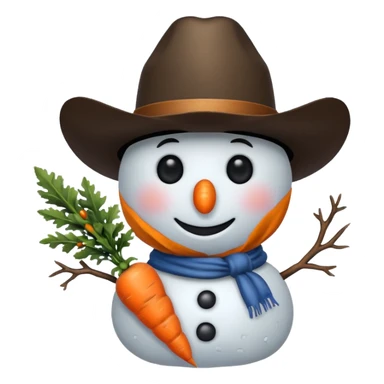 western snowman  sticker