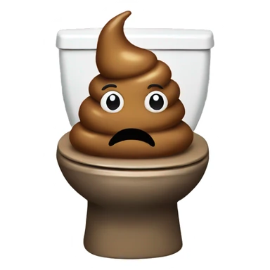 Poop in a toilet  sticker