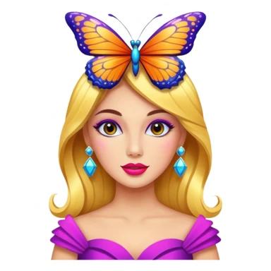 the miss  pageant butterfly lady sticker