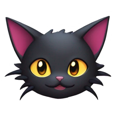 Cool Cute Edgy Black Dark Chibi Cat-Noibat-Noivern-Litten-Fakémon-hybrid sticker