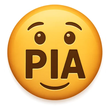  emoji that says "PIA" sticker