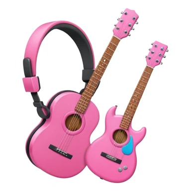 🎧 🎸💿 but make them all pink sticker