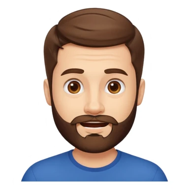 
<emoções>
{{Passar o sentimento de satisfação, de felicidade e leveza}}  
</emoções>

<elementos_visuais>
{{Um homem com barba média, cabelo curto e expressões fortes. De preferencia só um rosto flutuante}}  
</elementos_visuais> sticker