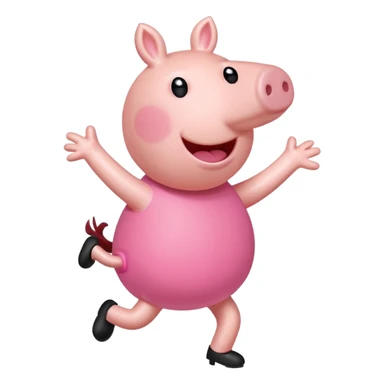 Peppa pig doing the griddy sticker