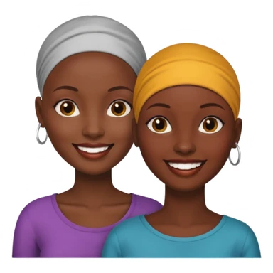 Ma meilleur amie africaine et moi (femme) africaine tous deux cheveux rasé sticker