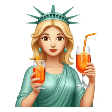 statue of liberty HOLDING APEROL SPRITZ sticker
