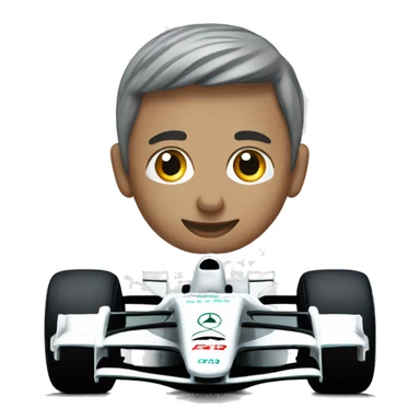 A Mercedes F1 car sticker