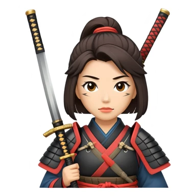Woman samurai sticker