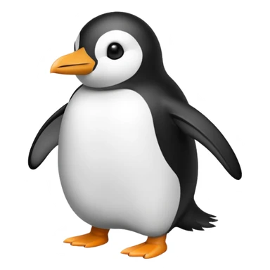 Un pingüino escondiéndose en la niebla sticker