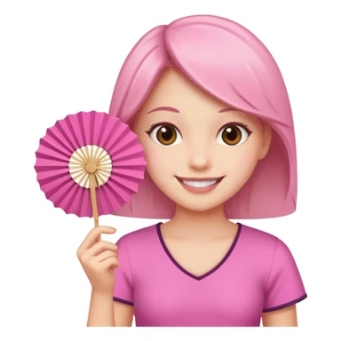 Clean girl pink fan and I love sticker