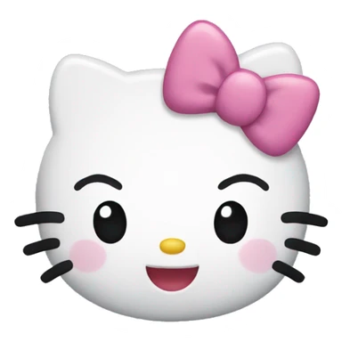 hello kitty smiling sticker