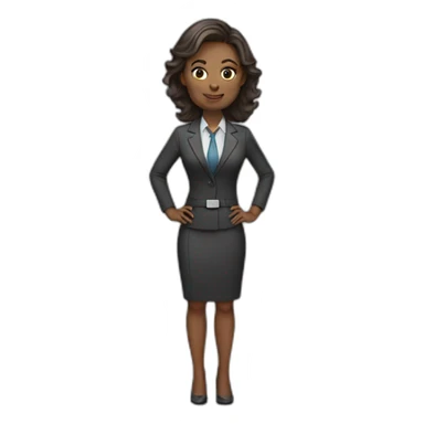 female manager as a super hero sticker