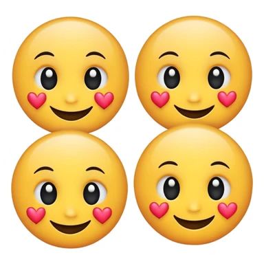 smiling face with 3 black hearts sticker