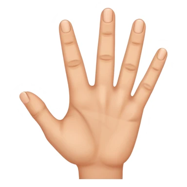 back of mans hand four fingers sticker