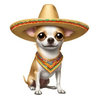 Chihuahua wearing a sombrero sticker