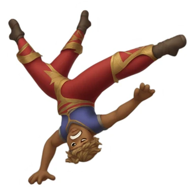 medieval circus acrobat doing a backflip sticker