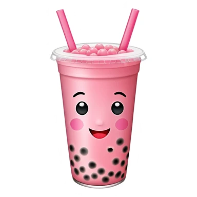 bubble tea made with watermelon juice sticker