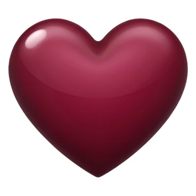 A deep bordeaux colored heart sticker