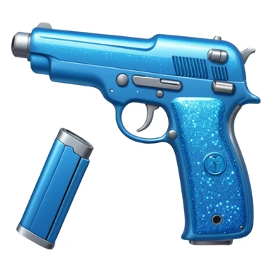 glitter blue cian gun sticker