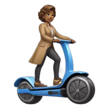 La reine d'Angleterre sur un hoverboard sticker