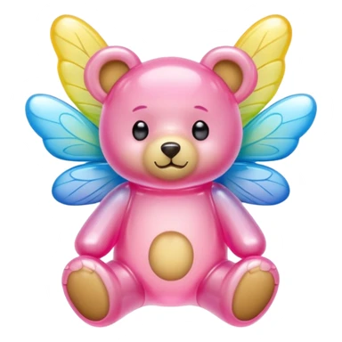 gummy teddy bear with fairy wings sticker