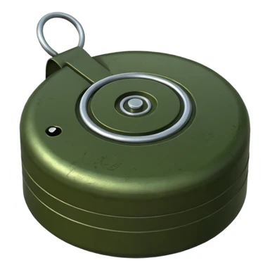 military green anti-personnel mine sticker