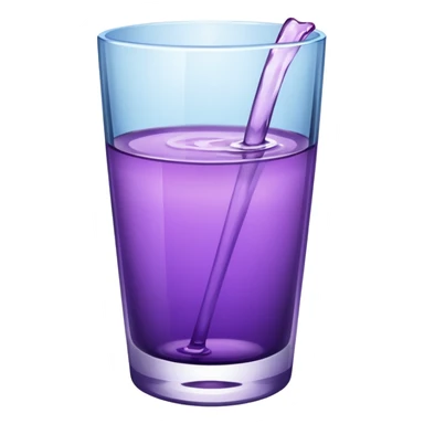glass of purple water sticker