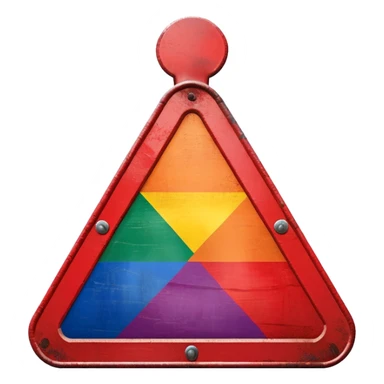 traffic stop sign with lgbt flag sticker
