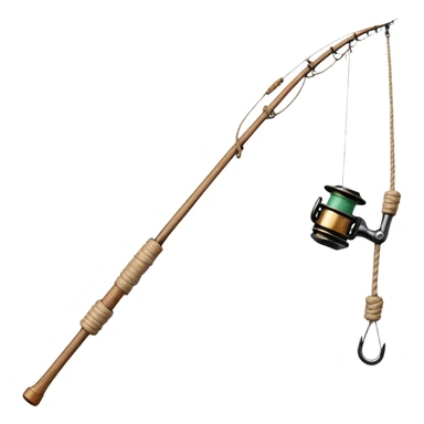 homemade  fishing rod sticker