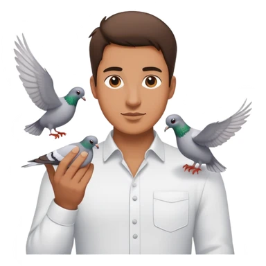 man sending a pigeon  sticker