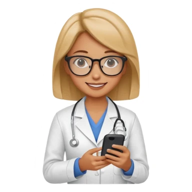 A cute veterinarian girl that watching a movie on her phone sticker