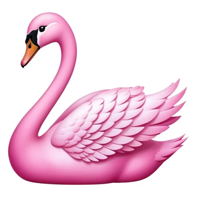 Pink swan sticker