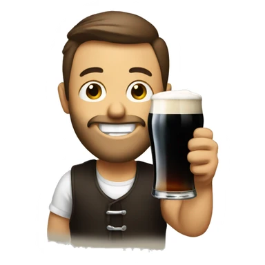 Smiley drinking a pint of Guinness  sticker