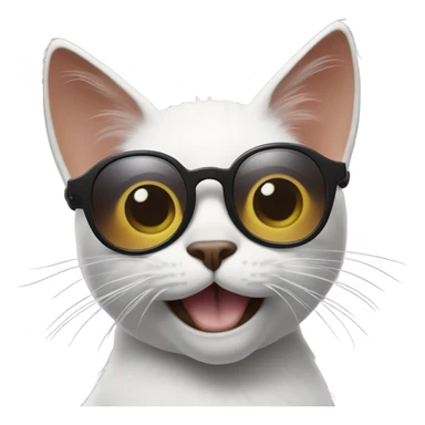 Cat dancing with sunglasses sticker