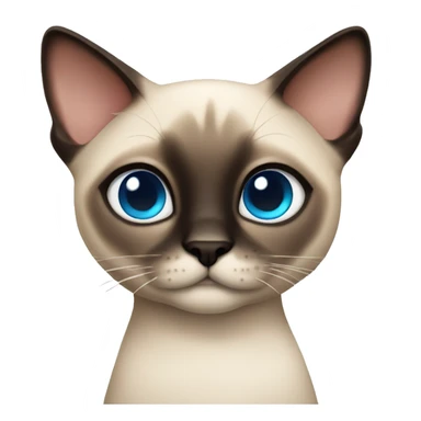 Cross eyed cute Siamese cat sticker