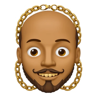 Shakespeare in claymation style with gold chains and teeth sticker