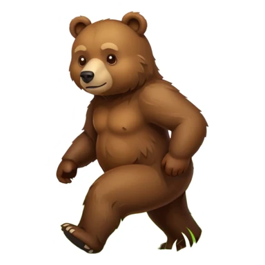 Bear walking in grass sticker