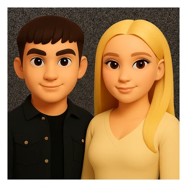 Keep the image unchanged except slightly spread the people apart from each other. Preserve the original style and background as is. sticker