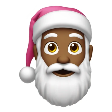 Santaclaus pink sticker