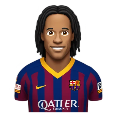 Ronaldinho Face with jersey of Football Club Barcelona sticker