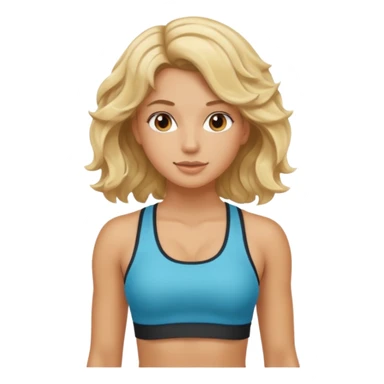 iOS 18 aesthetic wavy blondie girl gym sticker