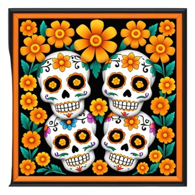 Mexican day of the dead sticker