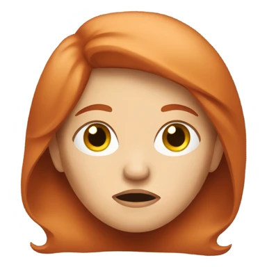 Red hair white woman disgusted sticker