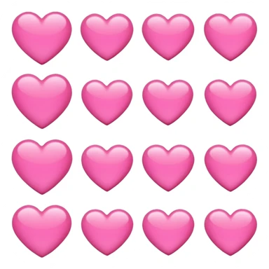 hearts pink sticker